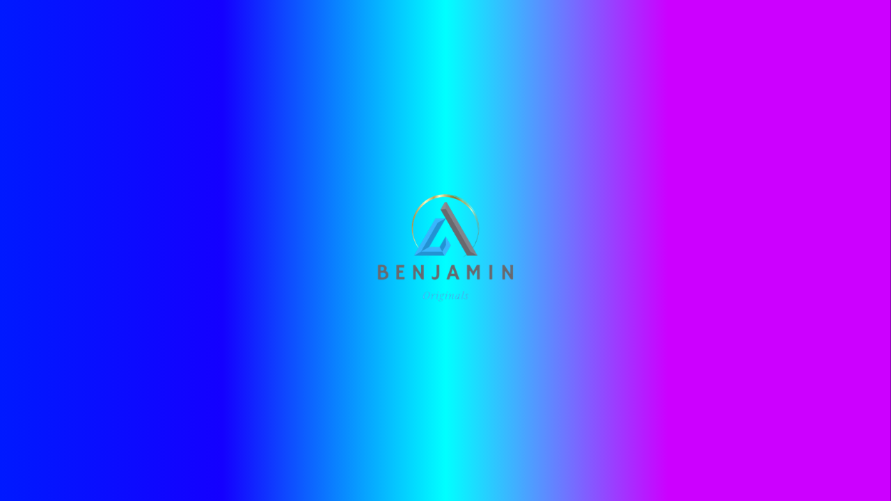 The Benjamin Originals logo on a blue, cyan and magenta gradient